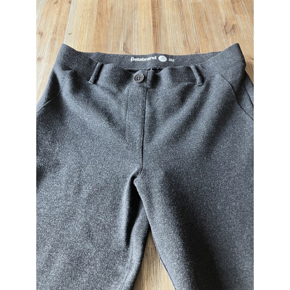 Betabrand Classic Straight Leg Dress Yoga Pant Womens Charcoal‎ Medium Petite - Picture 3 of 7